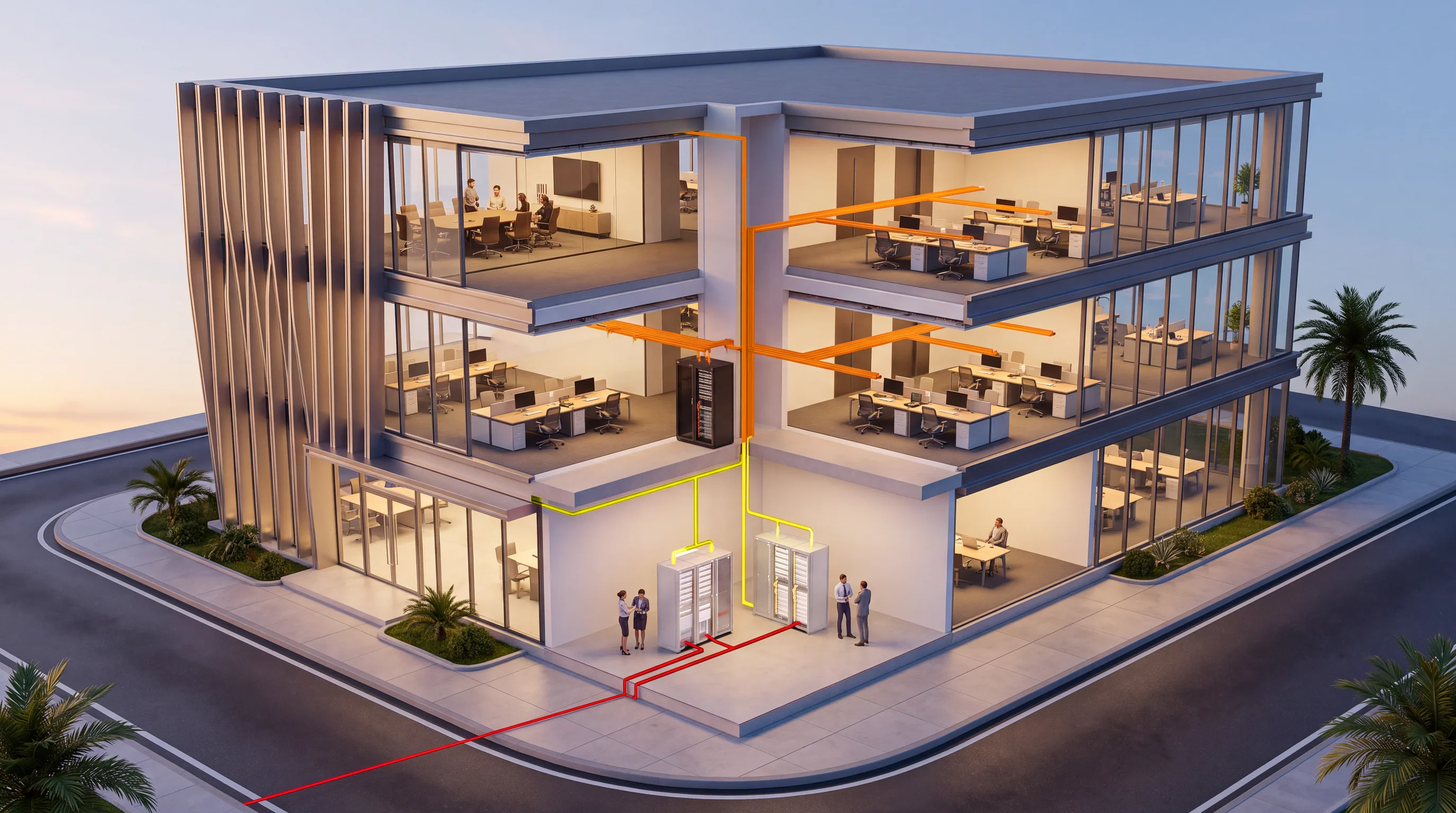 LAN cabling — indoor structured cabling layout